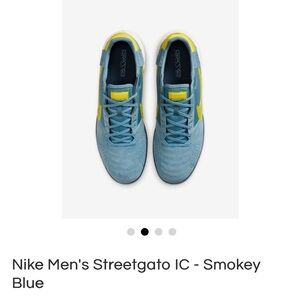 Nike Men's Streetgato IC - Blue and Yellow Indoor soccer shoes